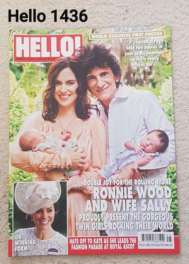 Preview of the first image of Hello Magazine 1436 - Ronnie & Sally present Twin Girls.