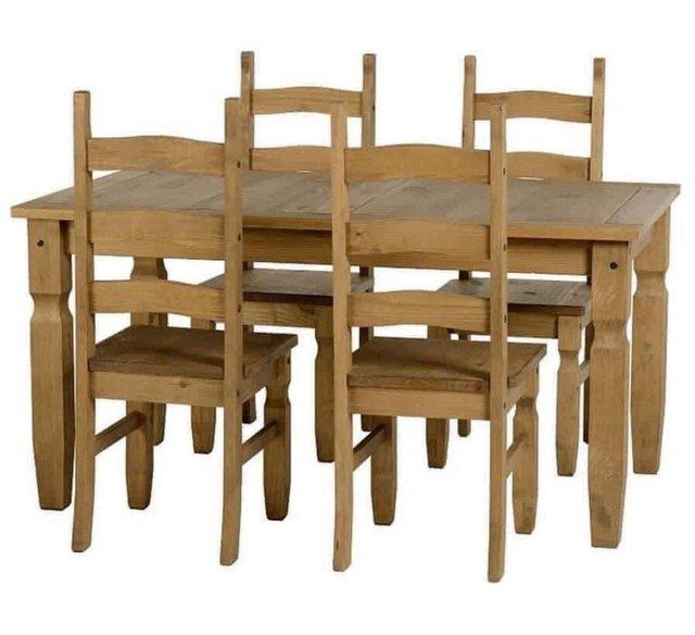 Preview of the first image of Corona pine dining set. ——————.