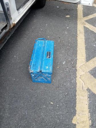 Image 1 of Metal blue tool box in good order