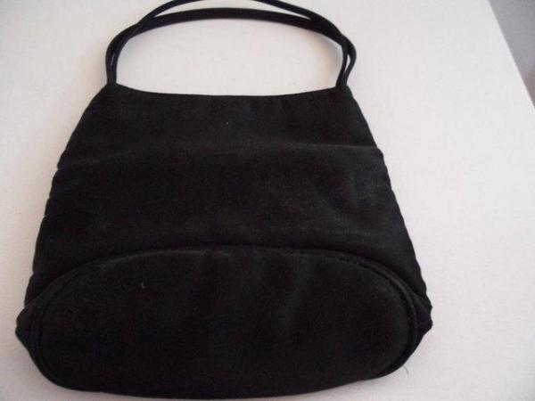Image 2 of Black beaded evening bag with handles