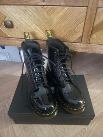 Image 2 of Doc martens patent boots size 4