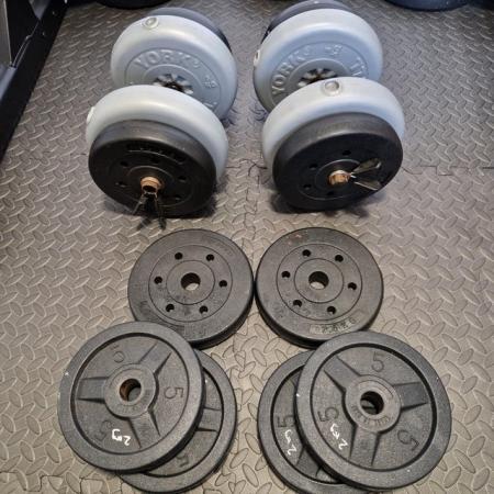 Image 1 of Adjustable dumbbells and weights