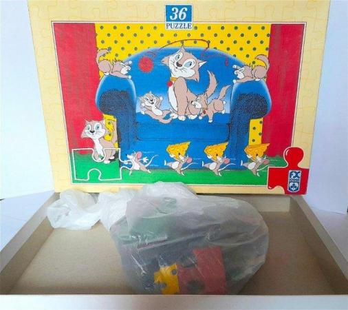 Image 2 of CHILD's PUZZLE - KATJA and MORITZ - CATS AT PLAY