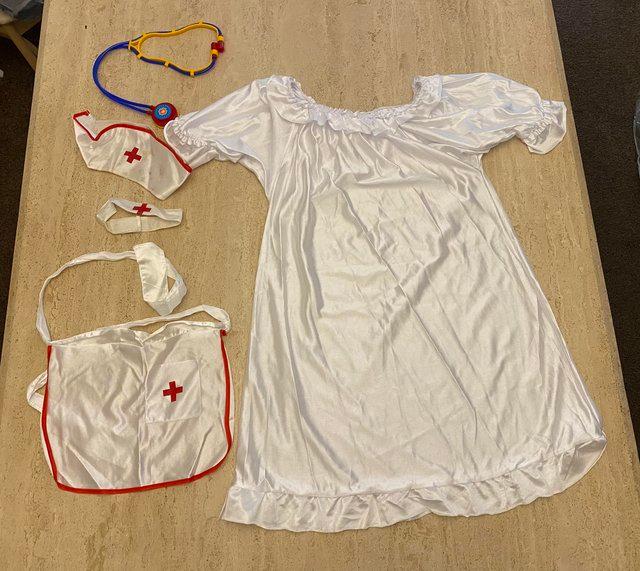 Preview of the first image of Fancy dress outfit, nurse, including accessories.