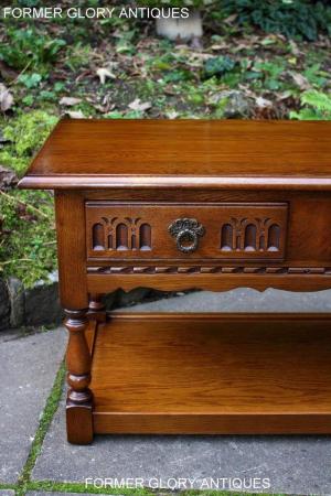 Image 12 of OLD CHARM LIGHT OAK TWO DRAWER COFFEE TABLE TV MEDIA STAND
