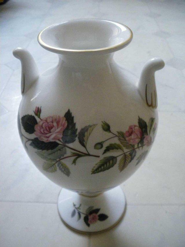 Preview of the first image of Wedgwood Hathaway Rose Bone China Display Urn.