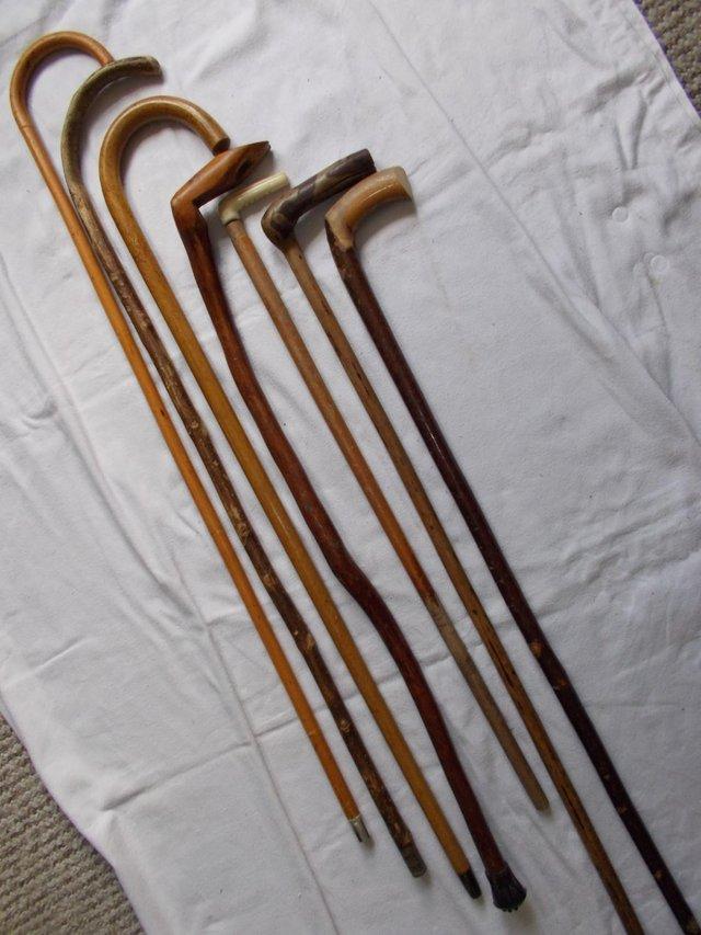 Preview of the first image of A Large collection of Antique walking stick canes £5 each.