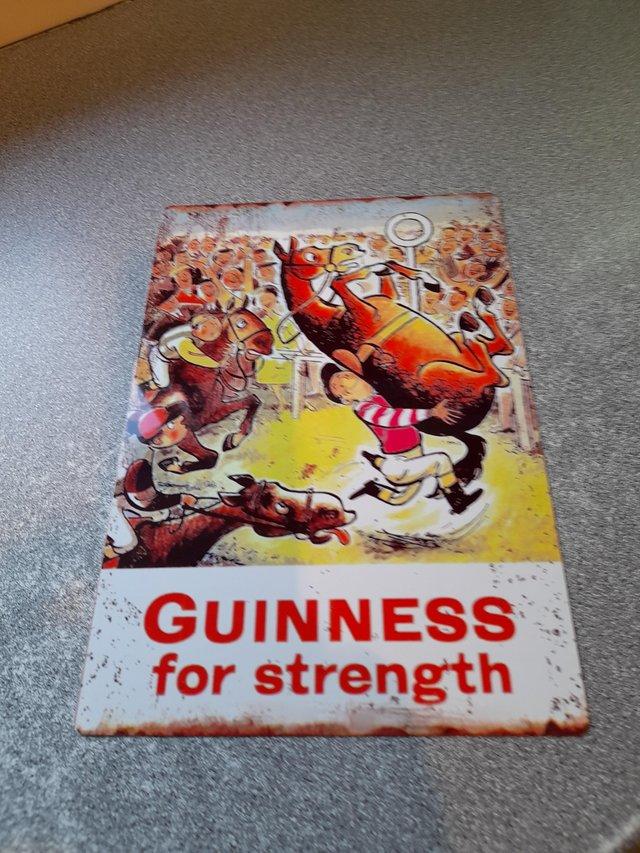 Preview of the first image of Metal Guinness for strength  sign.