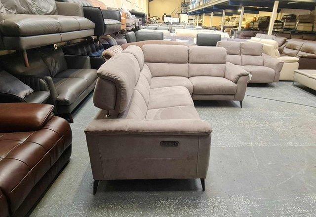 Image 14 of Illinois toronto charcoal fabric recliner corner sofa