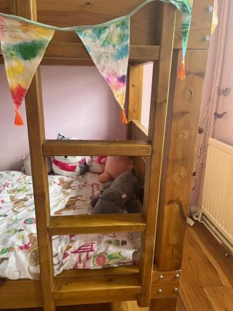 Image 1 of Amazing bunk bed made from solid wood + two mattresses