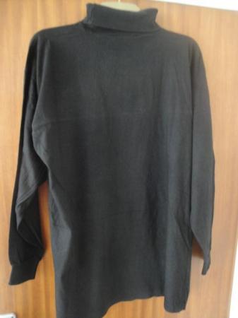 Image 2 of Black Polo Neck Sweater / Shirt / Jumper Size XL