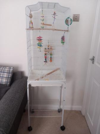 Image 3 of Bird cage comes with stand