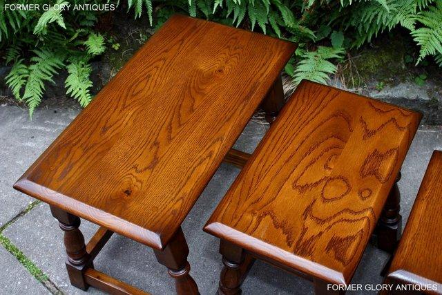 Image 40 of AN OLD CHARM LIGHT OAK NEST OF TABLES COFFEE TEA TABLE SET