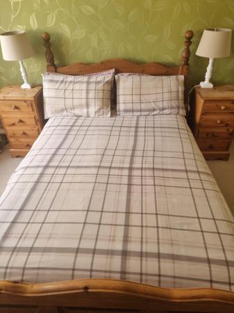 Image 1 of Double bed frame solid pine