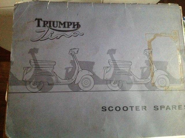 Preview of the first image of Triumph Tina scooters spare list  booklet.