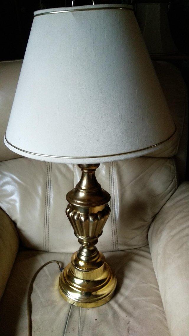Preview of the first image of TALL BRASS STYLISH TABLE LAMP.