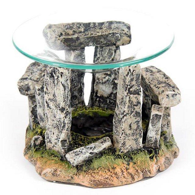 Preview of the first image of Mystical Stonehenge Design Oil Burner with Glass Dish..