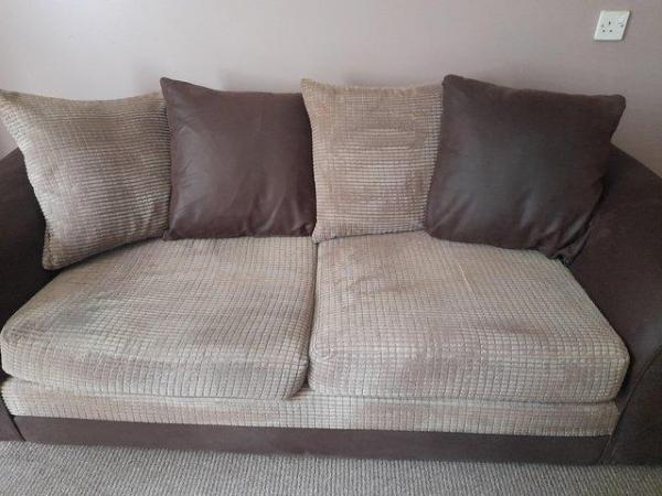 Image 1 of 2 Seater Sofa Brown and Caramel
