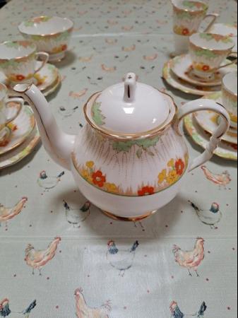 Image 3 of Stafford Bone China Tea Set no. 7417