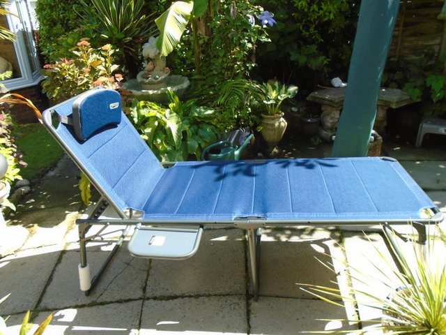 Preview of the first image of GARDEN LOUNGER/CAMP BED - Quest Elite Ragley F1304 - AS NEW.