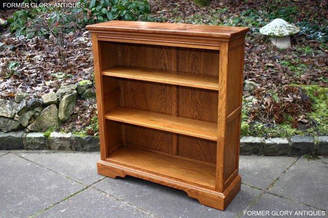 Image 32 of AN OLD CHARM VINTAGE OAK OPEN BOOKCASE CD DVD CABINET STAND
