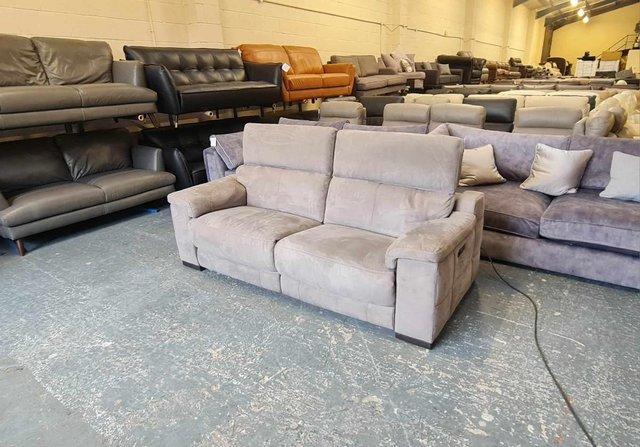 Image 5 of Laurence toronto charcoal fabric recliner 3 seater sofa