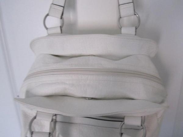Image 3 of 2 handle white/cream handbag