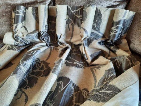 Image 1 of Grey Curtains, standard length, neutral background