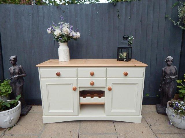 Preview of the first image of Upcycled Vintage Pine Sideboard , Cupboard , Dresser.