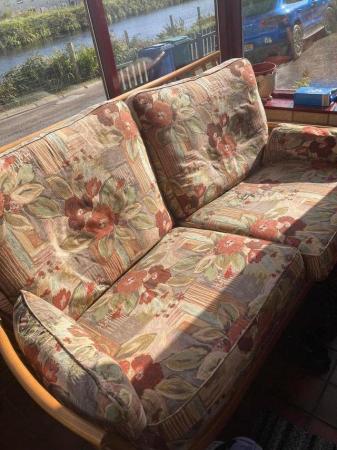Image 2 of Ercol sofa & chair & leather seats