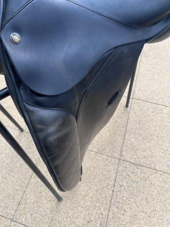 Image 2 of Black 17.5” Symonds Dressage Saddle