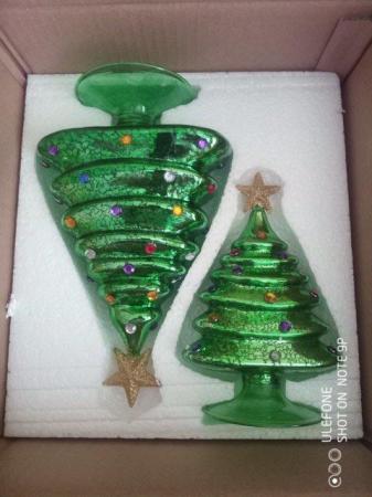 Image 2 of Glass Christmas ornaments, Christmas Tree shape, BNIB