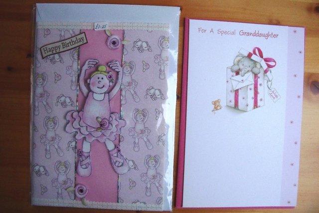 Preview of the first image of 2 NEW girls’ b/day cards.1 G/daughter;1 general & separate.t.
