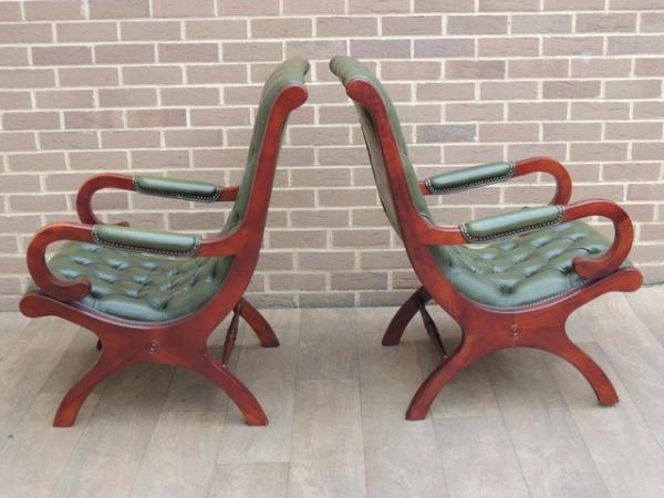 Image 5 of Pair of Chesterfield Slipper Chairs (UK Delivery)