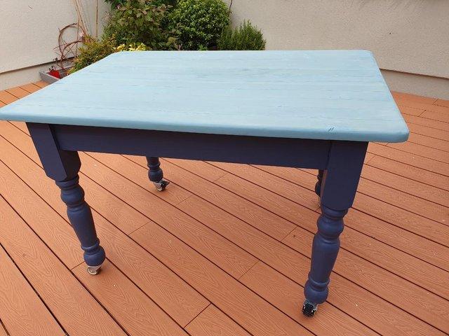 Preview of the first image of Upcycled Vintage Farmhouse Kitchen Table.