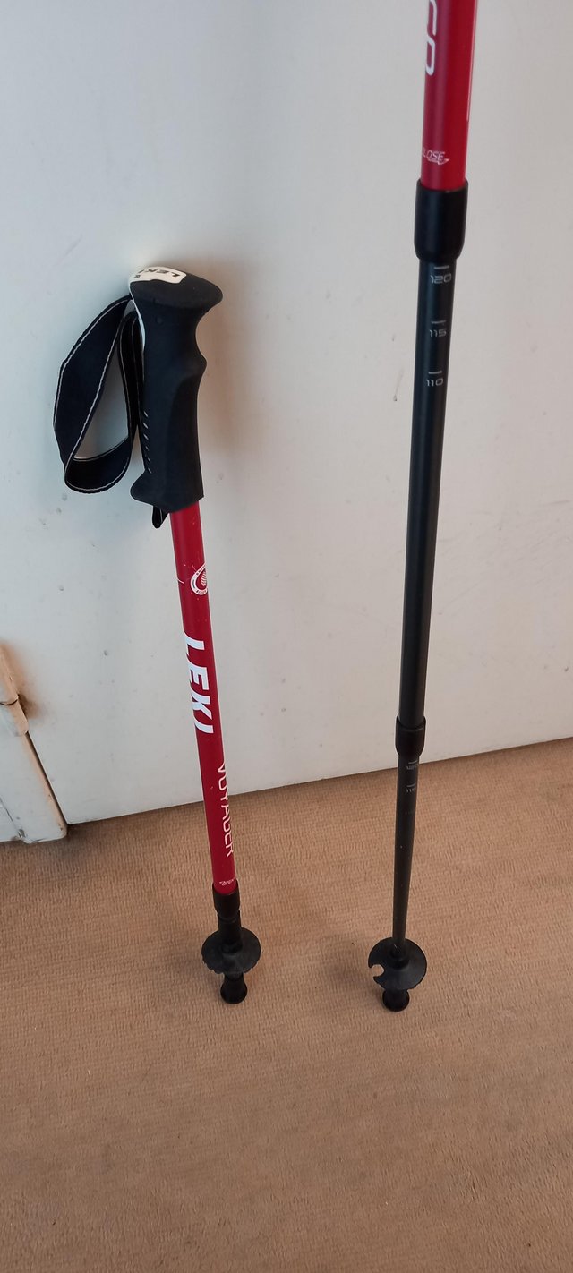 Preview of the first image of Pair Of Leki Hiking Poles In Excellent Working Condition.