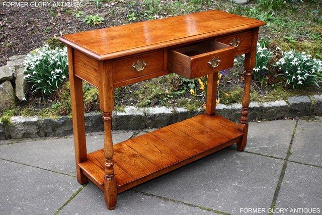 Image 14 of SOLID OAK HALL LAMP PHONE TABLE SIDEBOARD DRESSER BASE STAND