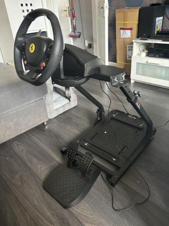 Image 1 of Trustmaster Ferrari steering wheel and pedals and stand