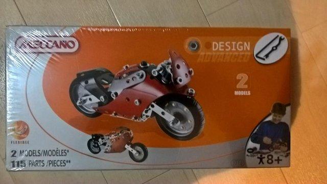 Preview of the first image of MECCANO Design Advanced 3710motorbike 2 models New.