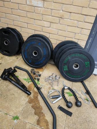 Image 2 of Powertec workbench heavy duty rack and weights