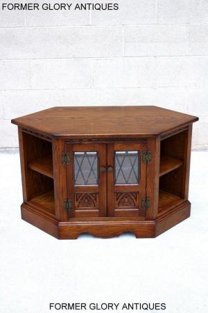 Image 83 of AN OLD CHARM LIGHT OAK CORNER TV DVD CD CABINET STAND TABLE