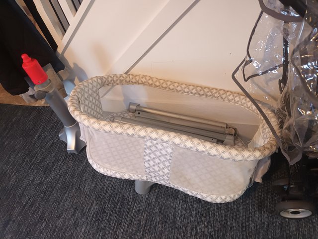 Preview of the first image of Bed side swivel cot used.
