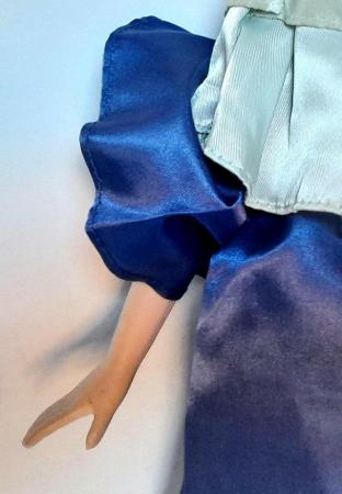 Image 2 of PORCELAIN LADY  LOWN DOLL - BLUE SILKY OUTFIT 38 cm