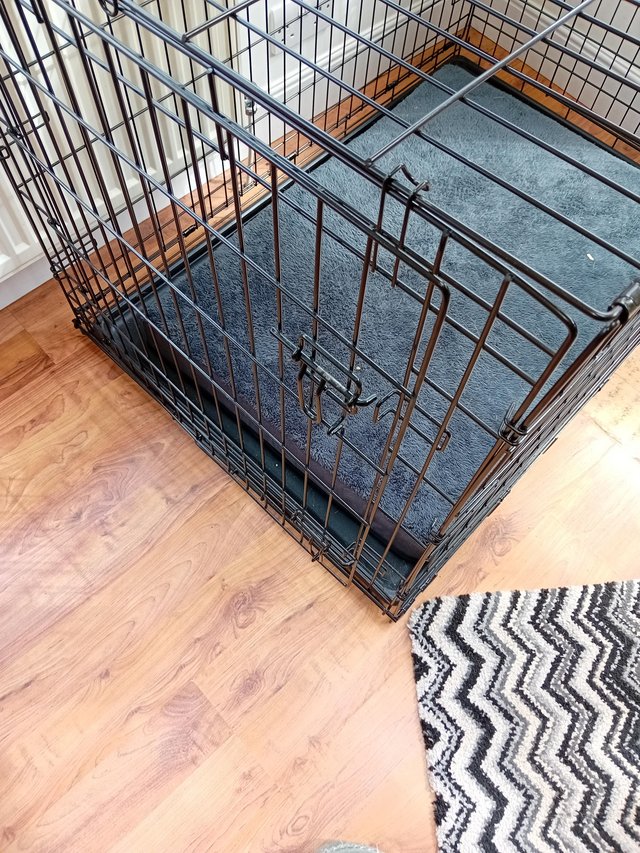 Preview of the first image of Large Dog Cage With Inside Tray.