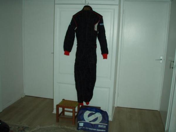Image 2 of Sparco Car Racing Suit Black/ Red