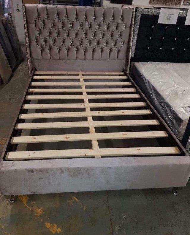 Preview of the first image of King Lorraine winged bed frame.