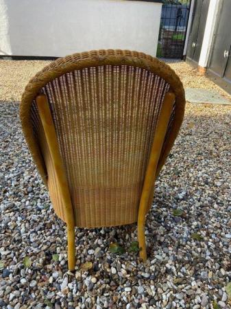 Image 2 of Lloyd Loom Lusty Chair c1950’s with upholstered seat