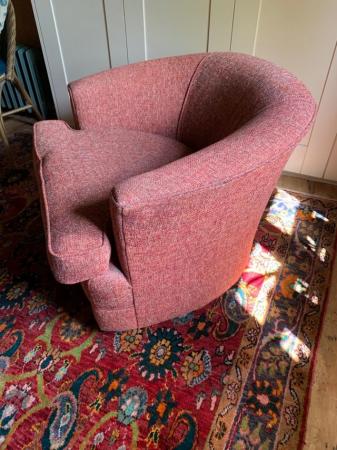 Image 1 of Bucket Armchair in Woven Fabric