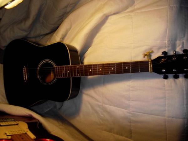 Image 2 of acoustic guitar delta black acoustic