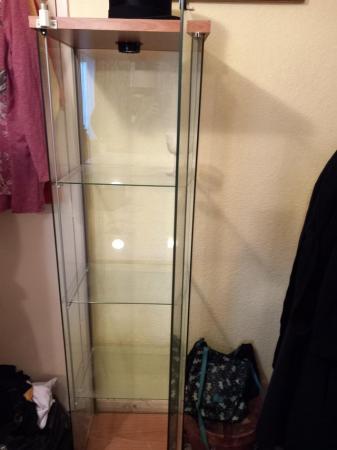 Image 1 of Large Glass Display Cabinet. Good Condition.